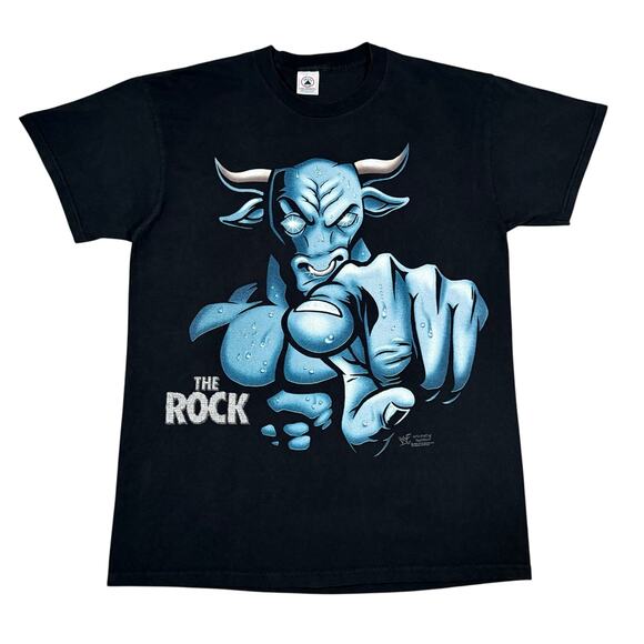 Vintage 1998 WWF The Rock Brahma Bull T Shirt U Smell What The Rock Is Cookin’ - Picture 1 of 7